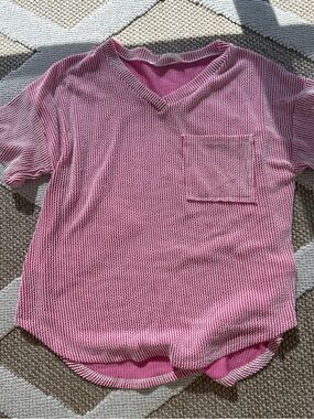 Altar'd State Hot Pink Textured Knit Top